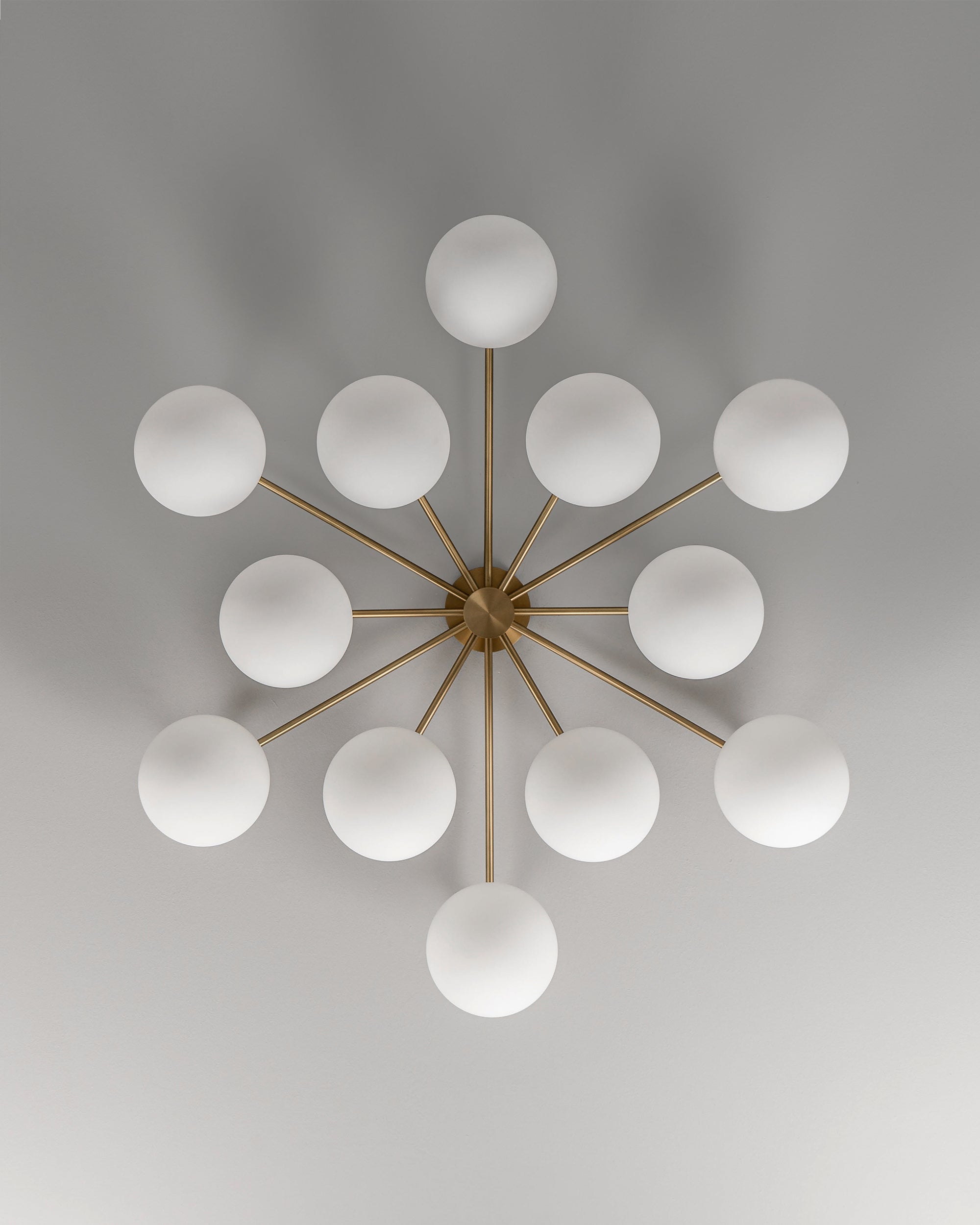 Schwung Orion Round Burnished Brass Ceiling Light